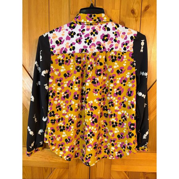 Maeve Anthropologie Paz Mixed Print  Button Down Shirt Size XS (6435) - Picture 5 of 5
